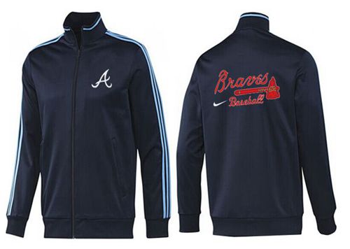 MLB Atlanta Braves Zip Jacket Dark Blue | supplyjerseysfromchina.com
