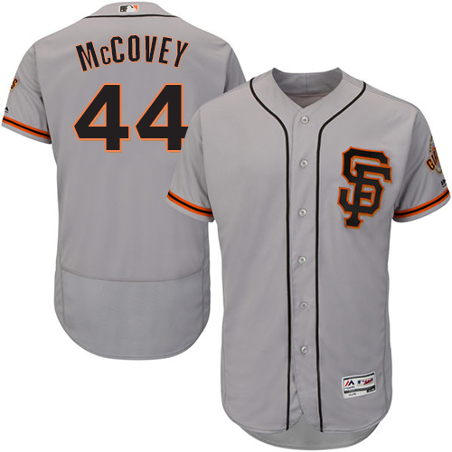 Giants #44 Willie McCovey Grey Flexbase Authentic Collection Road 2 ...
