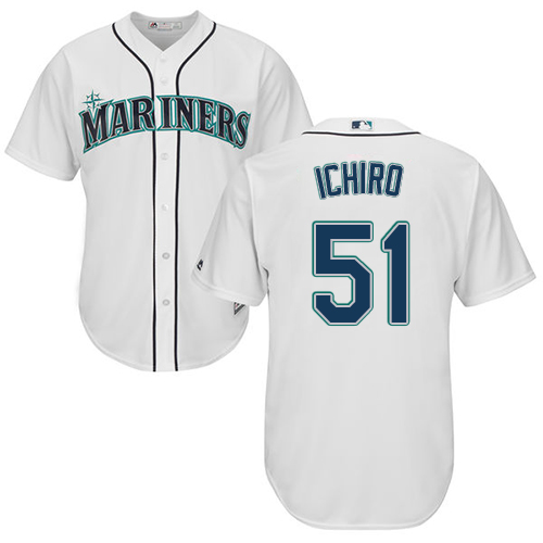 سعر سيارة  في السعودية Mariners #51 Ichiro Suzuki White Cool Base Stitched Youth MLB ... سعر سيارة  في السعودية