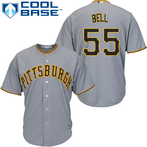 ميموري Pirates #55 Josh Bell Grey Cool Base Stitched Youth MLB Jersey ميموري